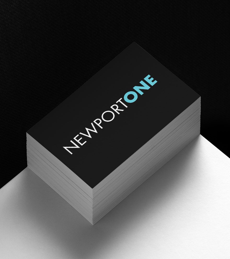 newport one business card vertical
