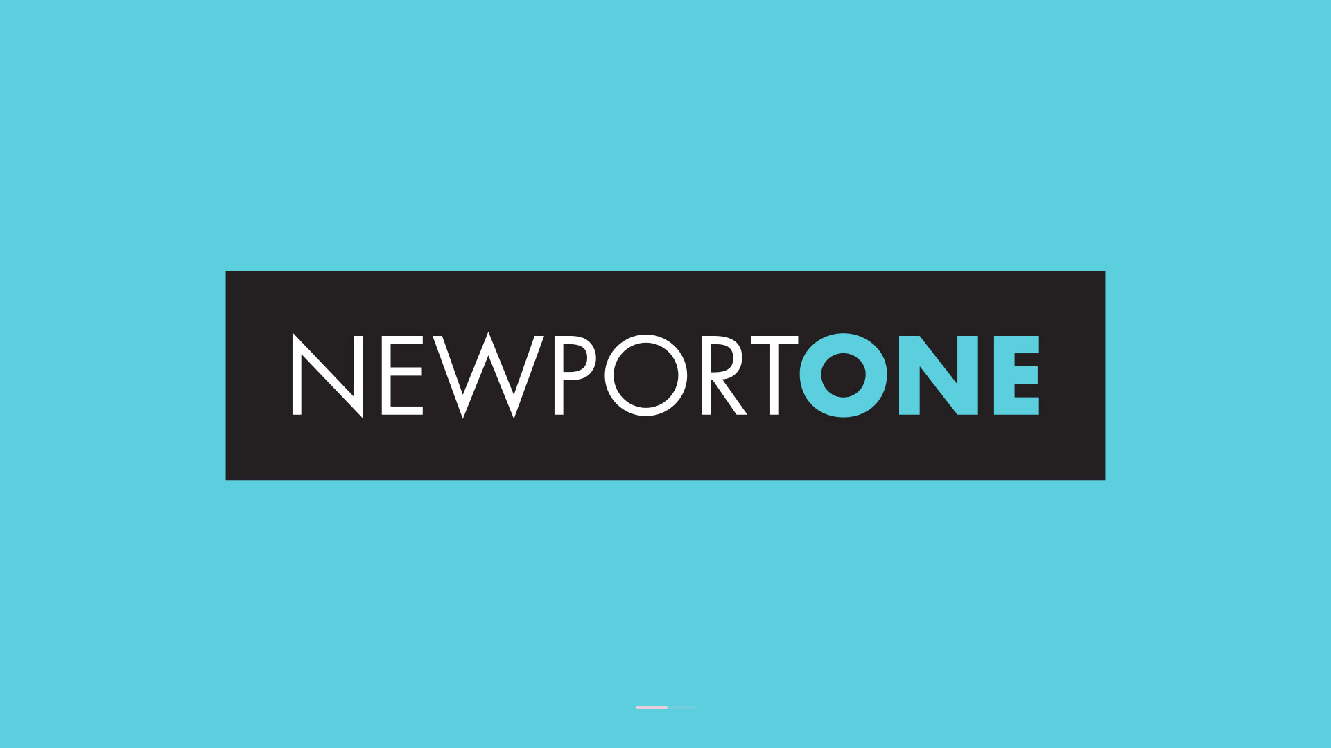 newport one logo on blue