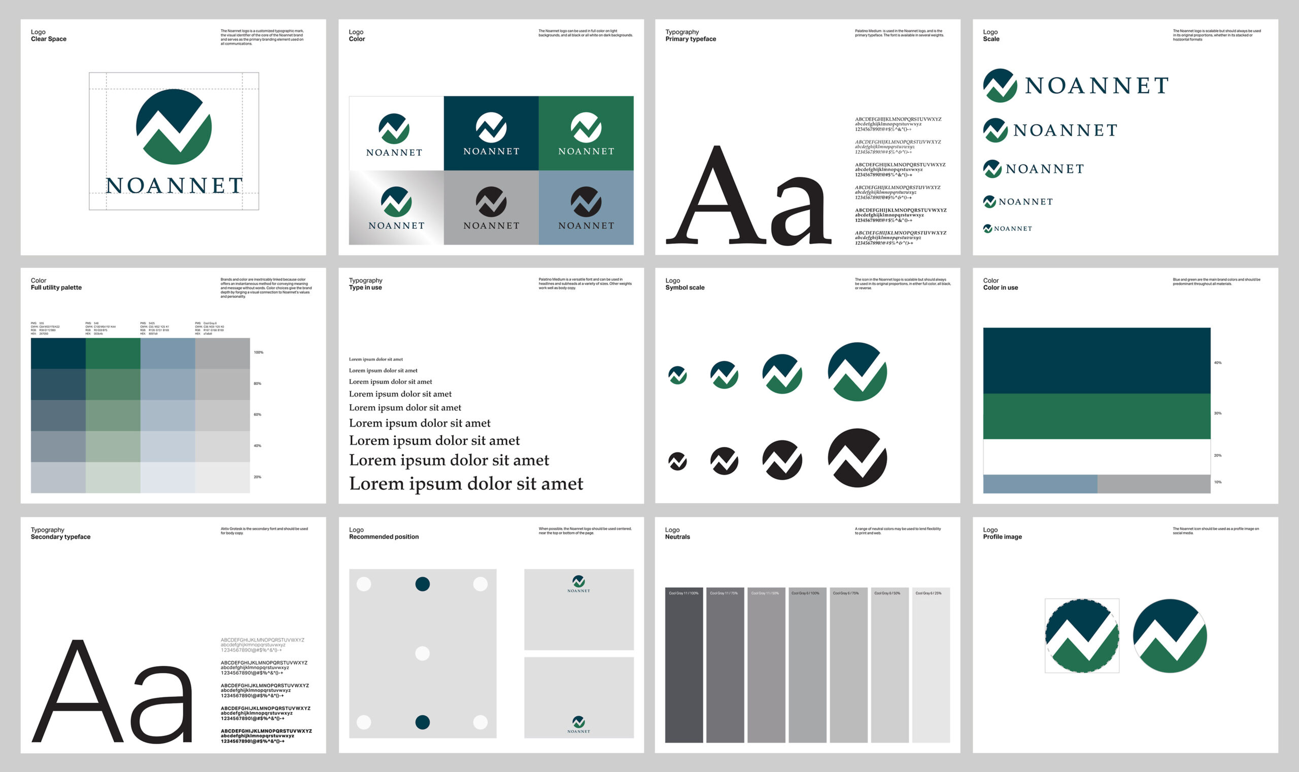 Noannet brand guide pages