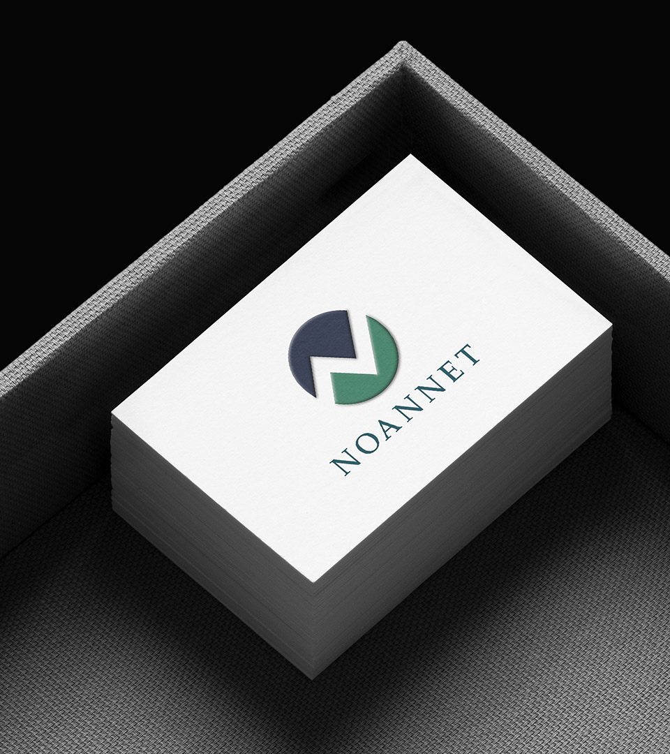 noannet business card in box vertical