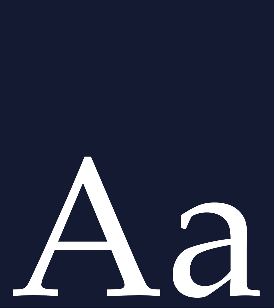 noannet fonts on navy blue commercial branding