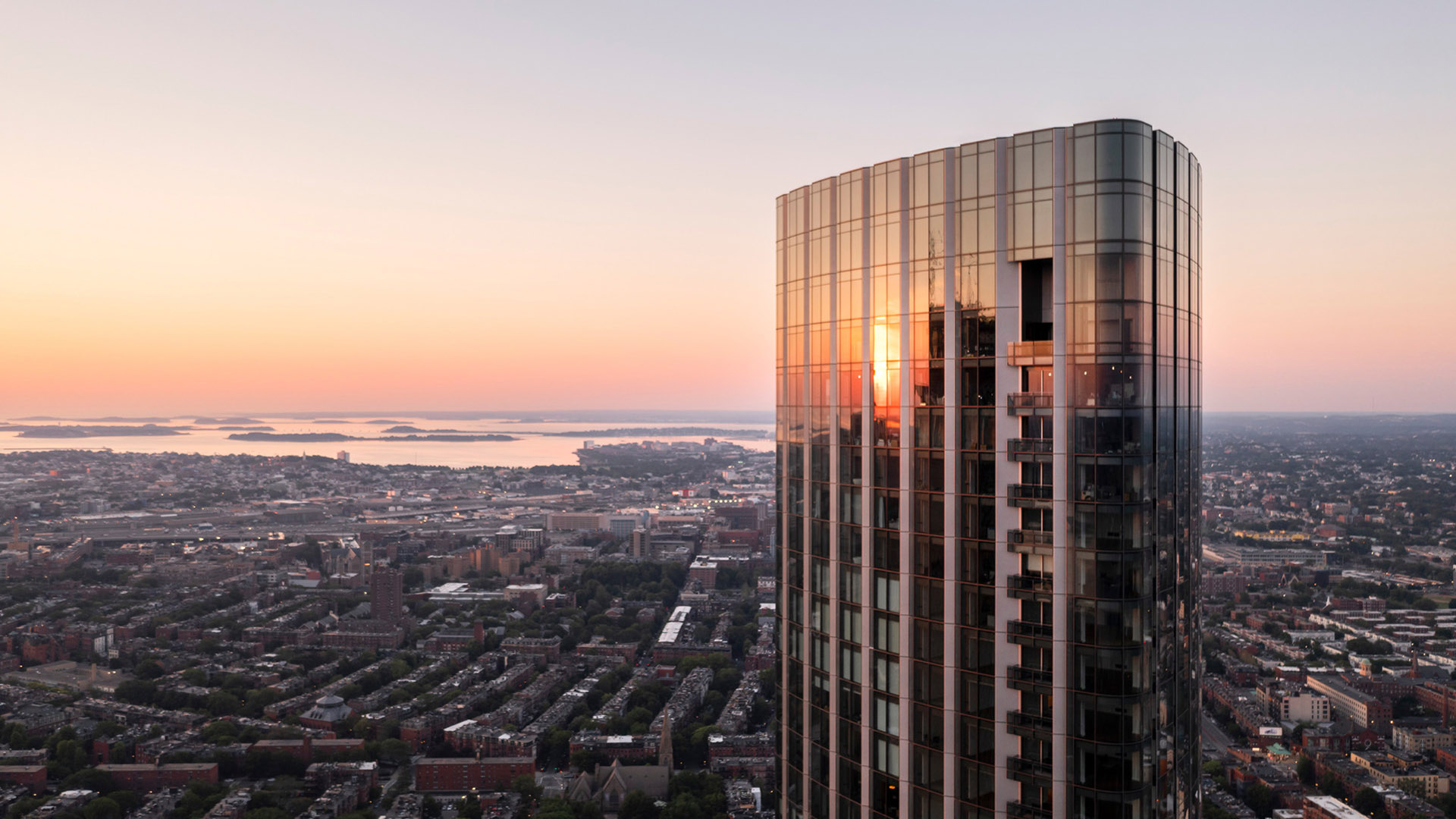 one dalton four seasons building with river in background