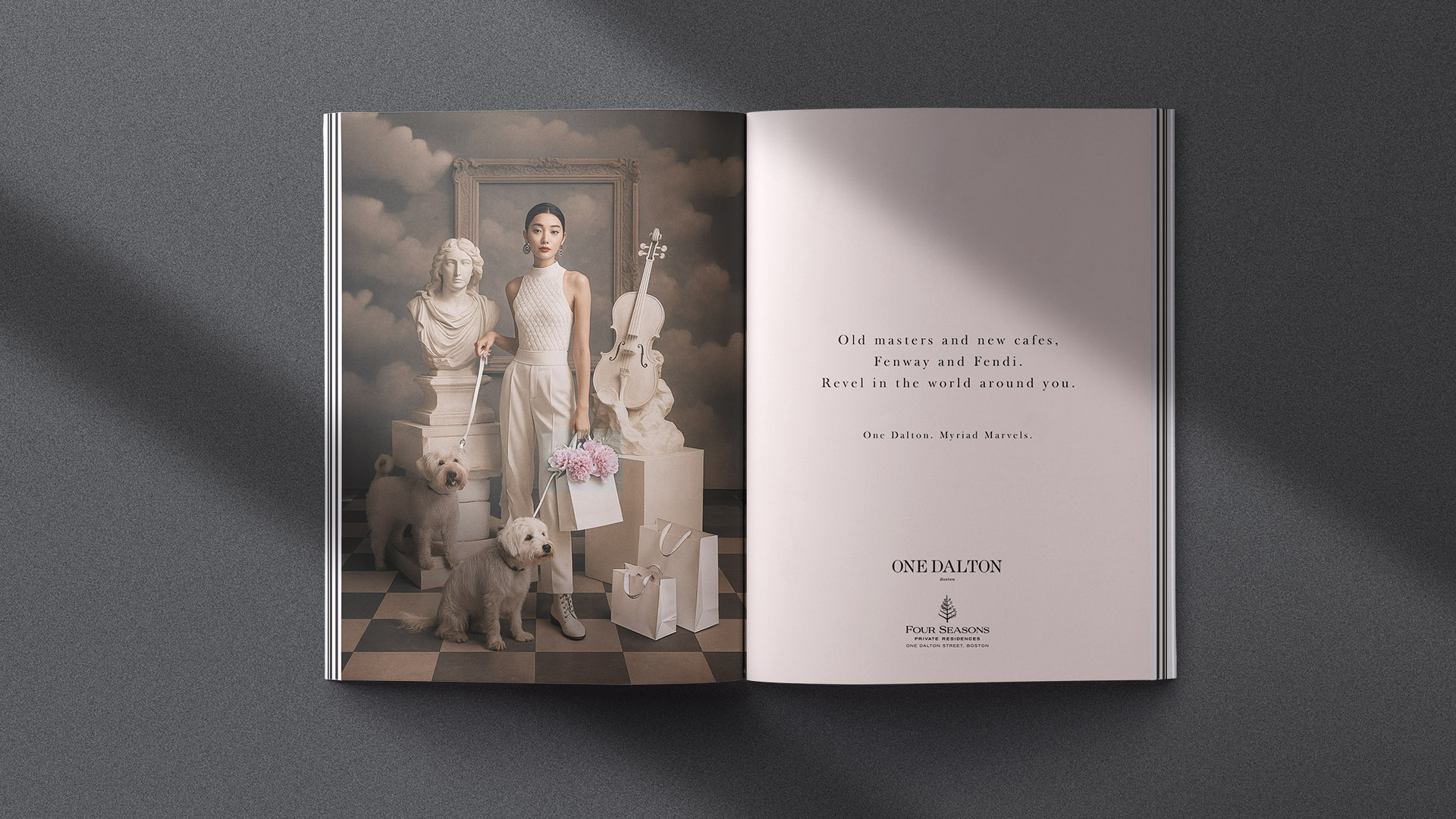 One Dalton Four Seasons ad highlighting cultural attractions and luxury neighborhood amenities.
