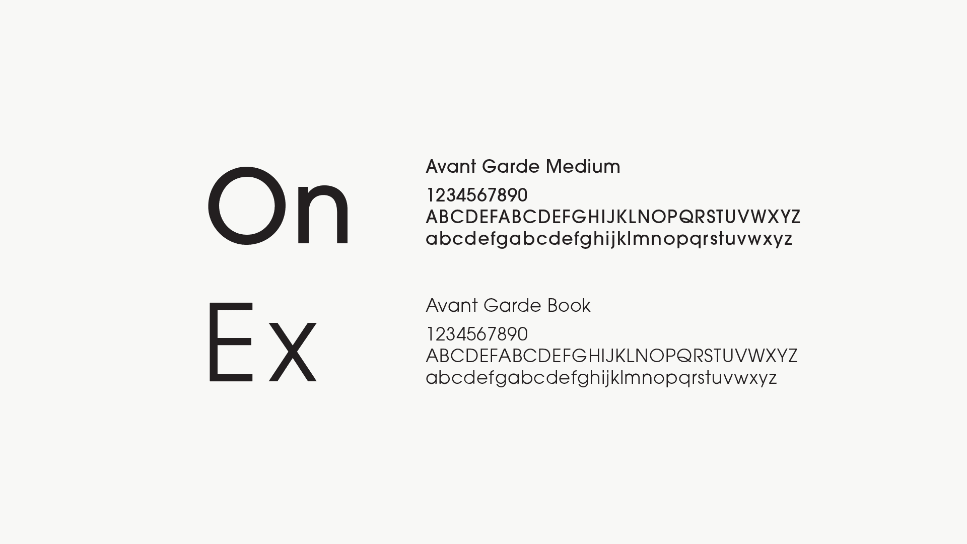 One Exeter fonts