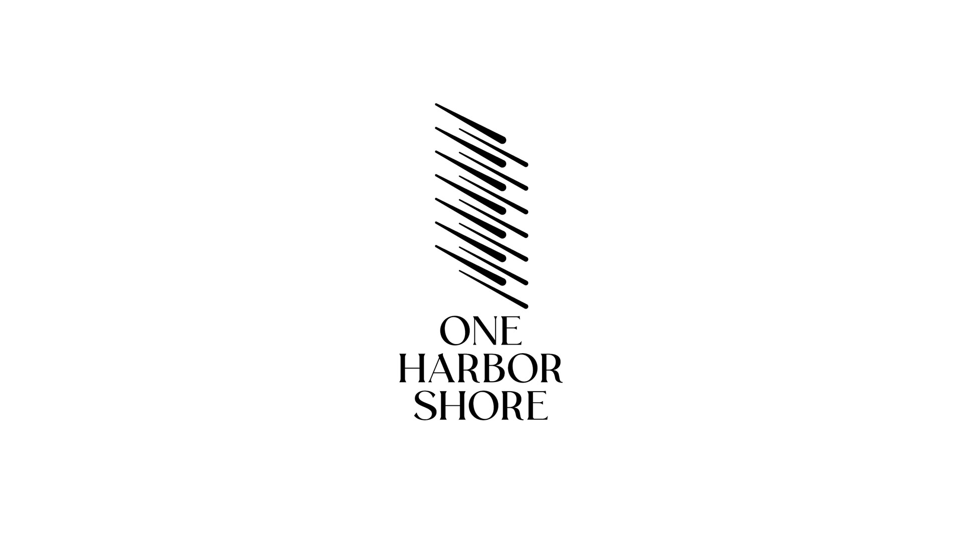 one harbor shore black logo on white