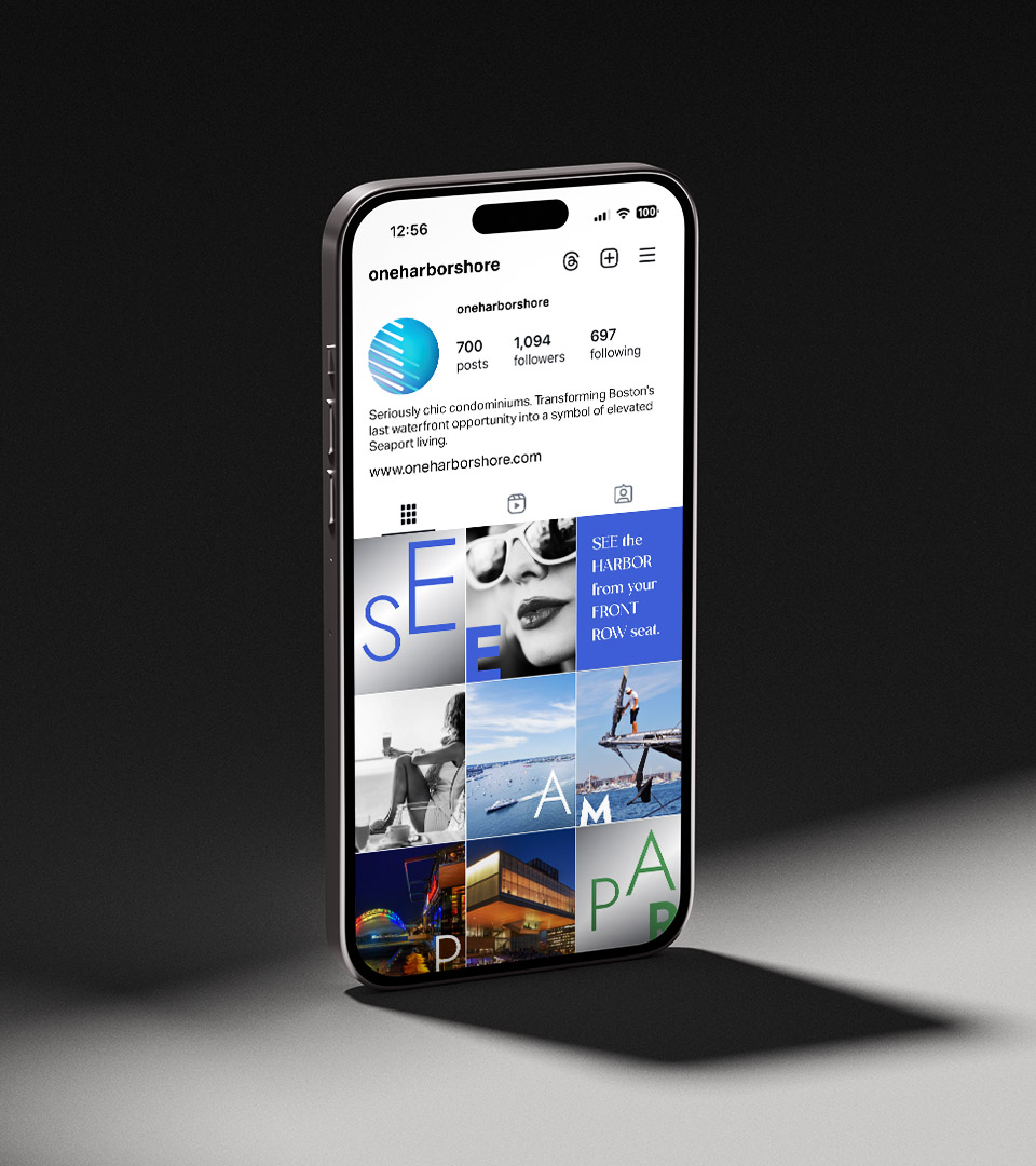 one harbor shore instagram with brochure graphics