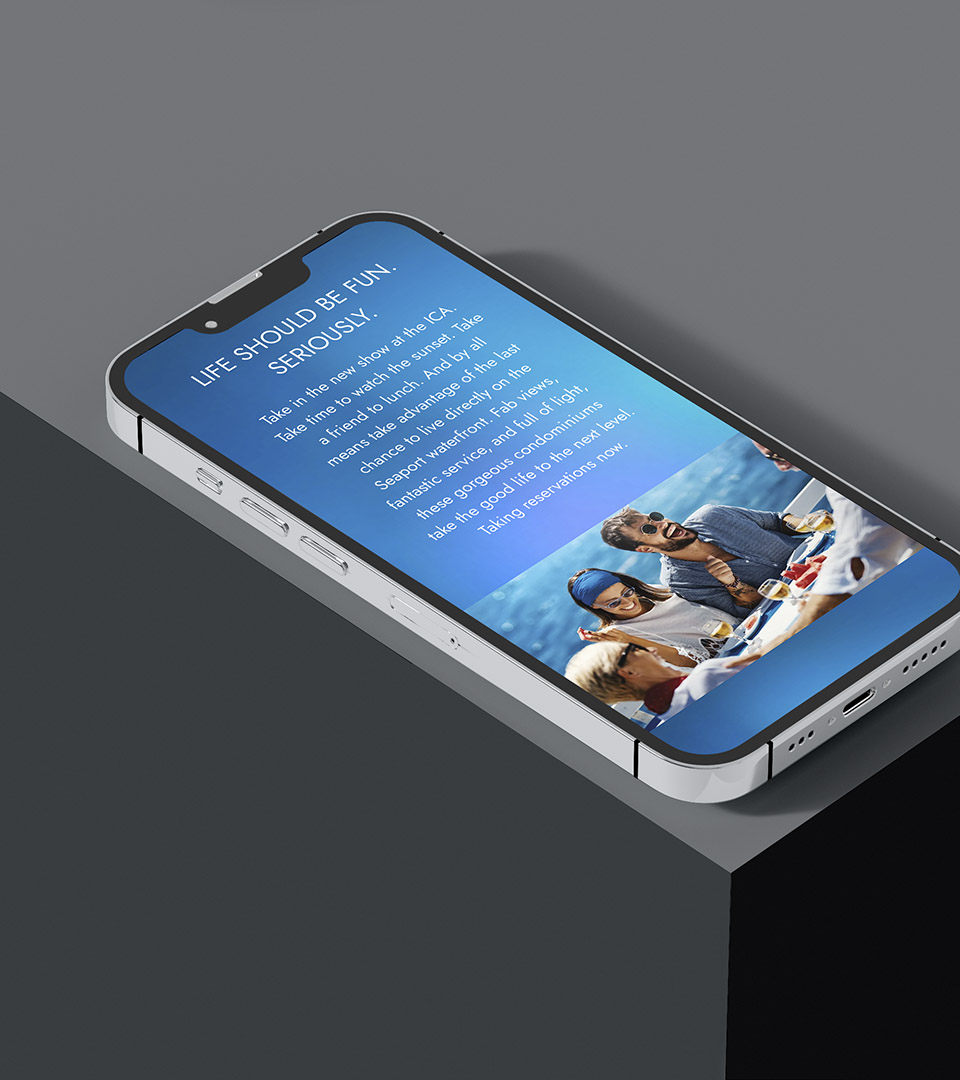 one harbor shore mobile phone vertical gray