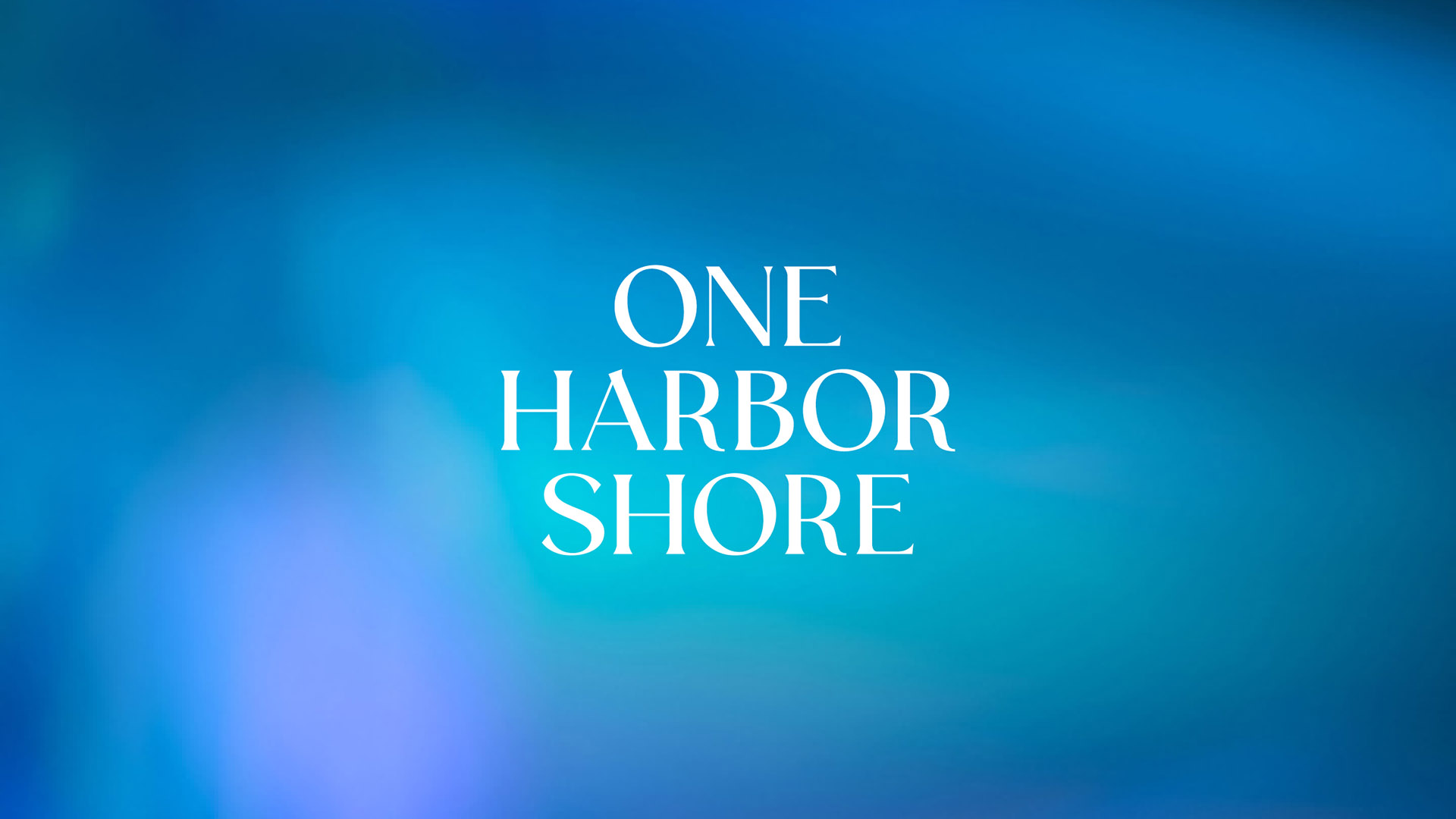 one harbor shore typographic logo on gradient