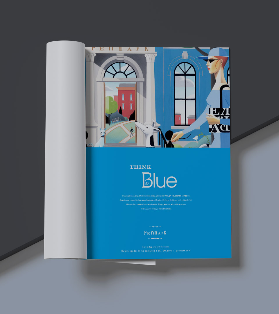 penmark think blue single page ad