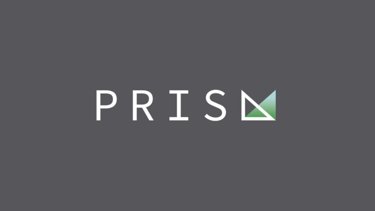 prism apartments logo on gray
