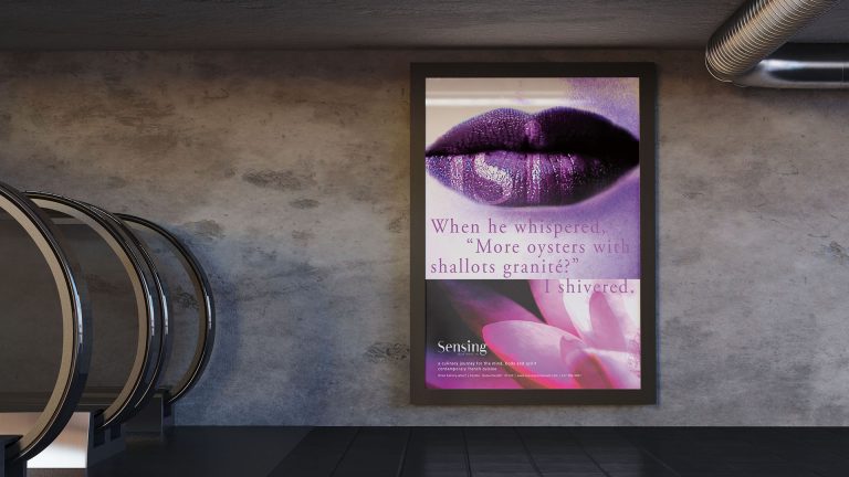 sensing purple lips subway poster
