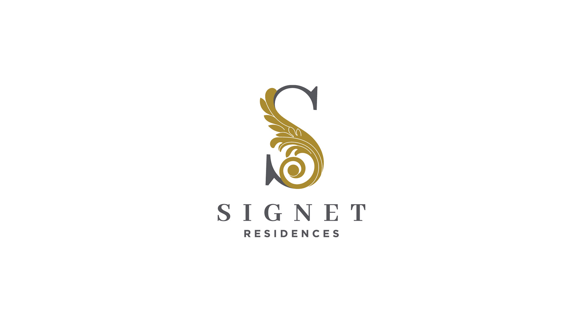 signet residences Boston logo design on white