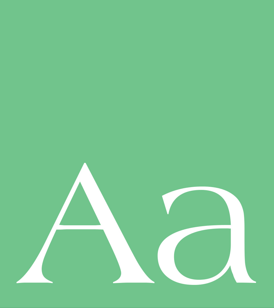 strada 234 fonts on green vertical