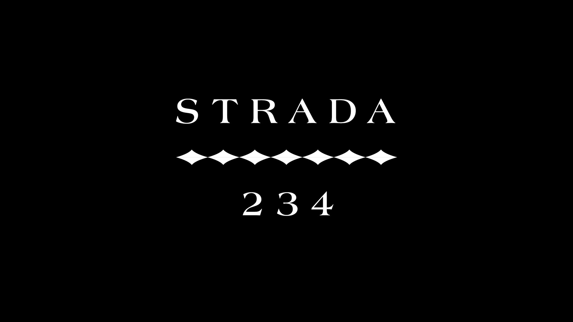 strada234 white logo on black