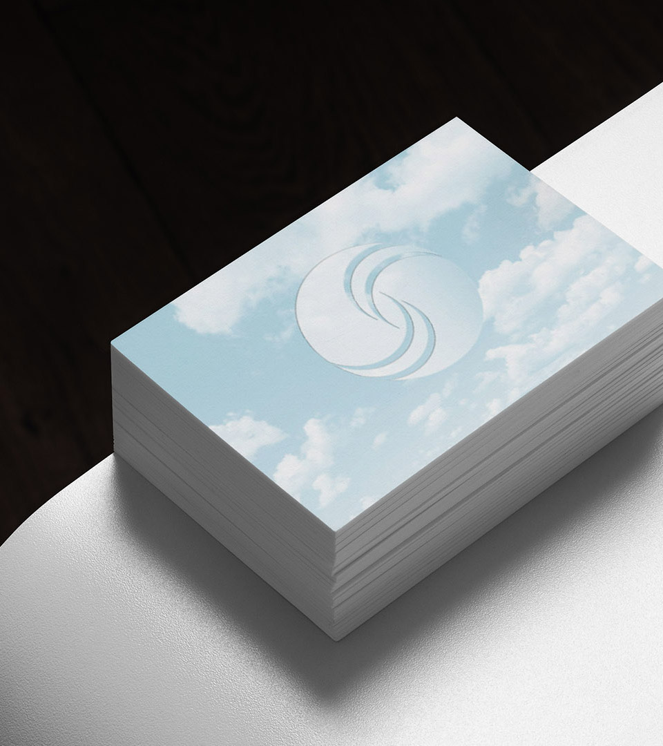 stratus business card vertical