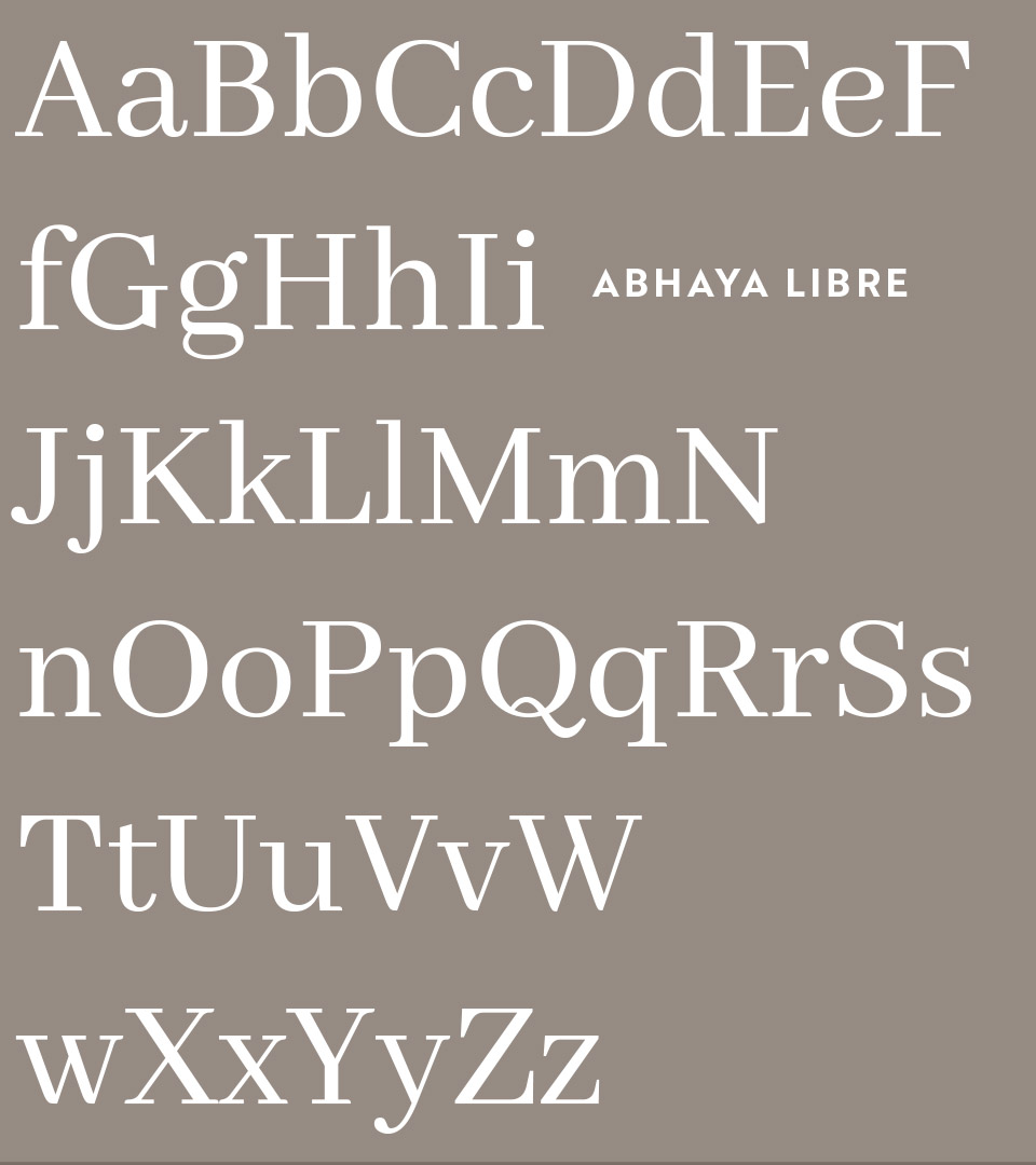 stratus fonts on warm gray