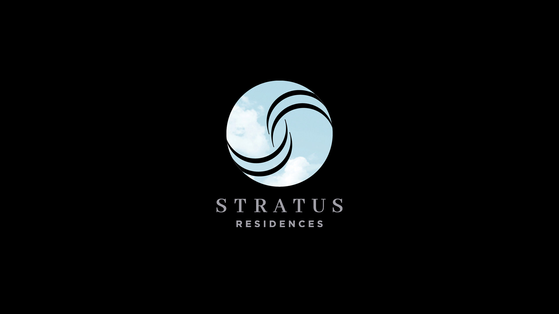 stratus residences logo on black