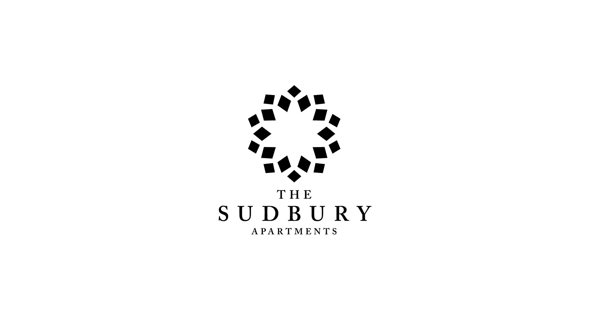 sudbury apartment black logo on white