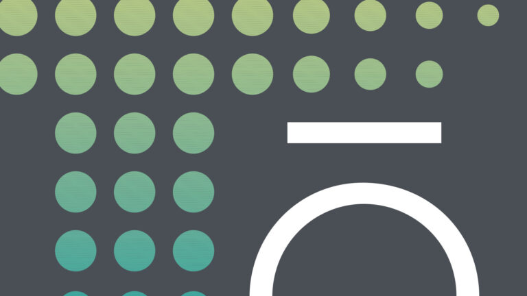 tempo graphic with dots and white graphic on gray background