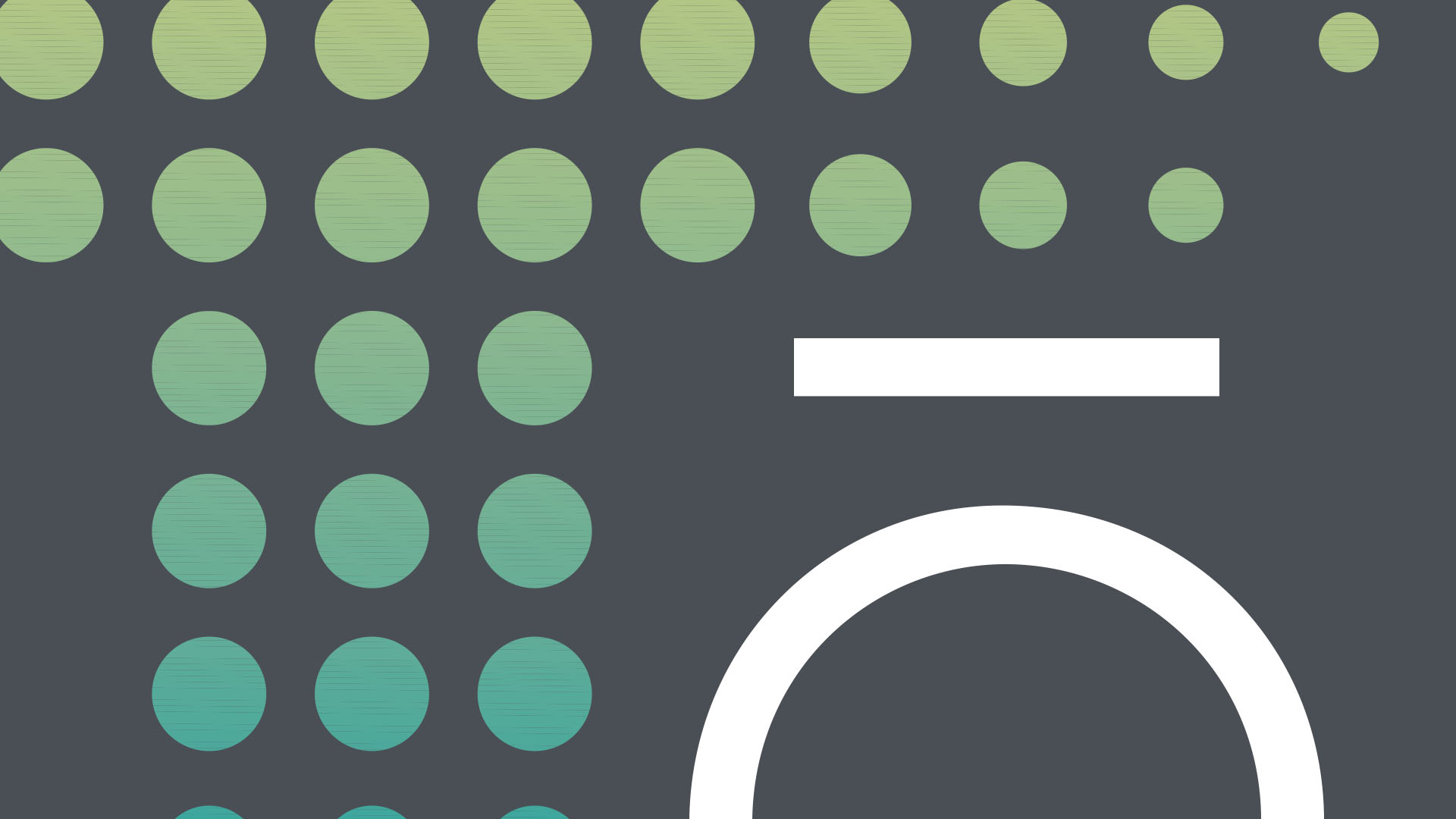 tempo graphic with dots and white graphic on gray background