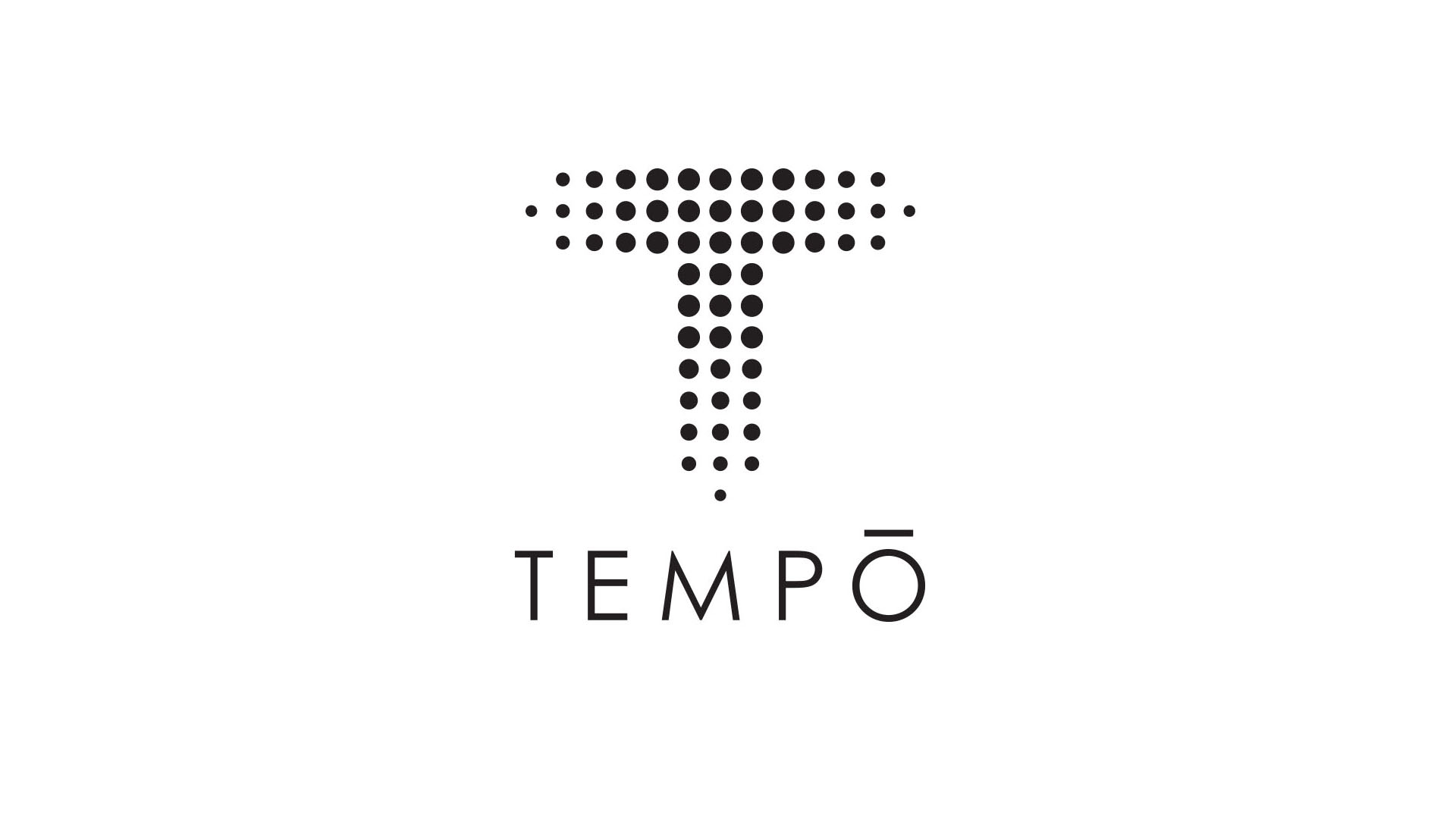 tempo logo black on white background horiz