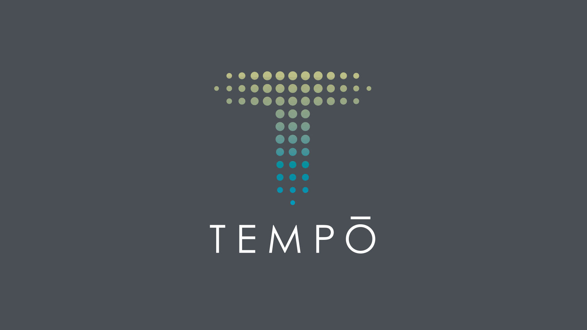 tempo logo color on gray background horizontal