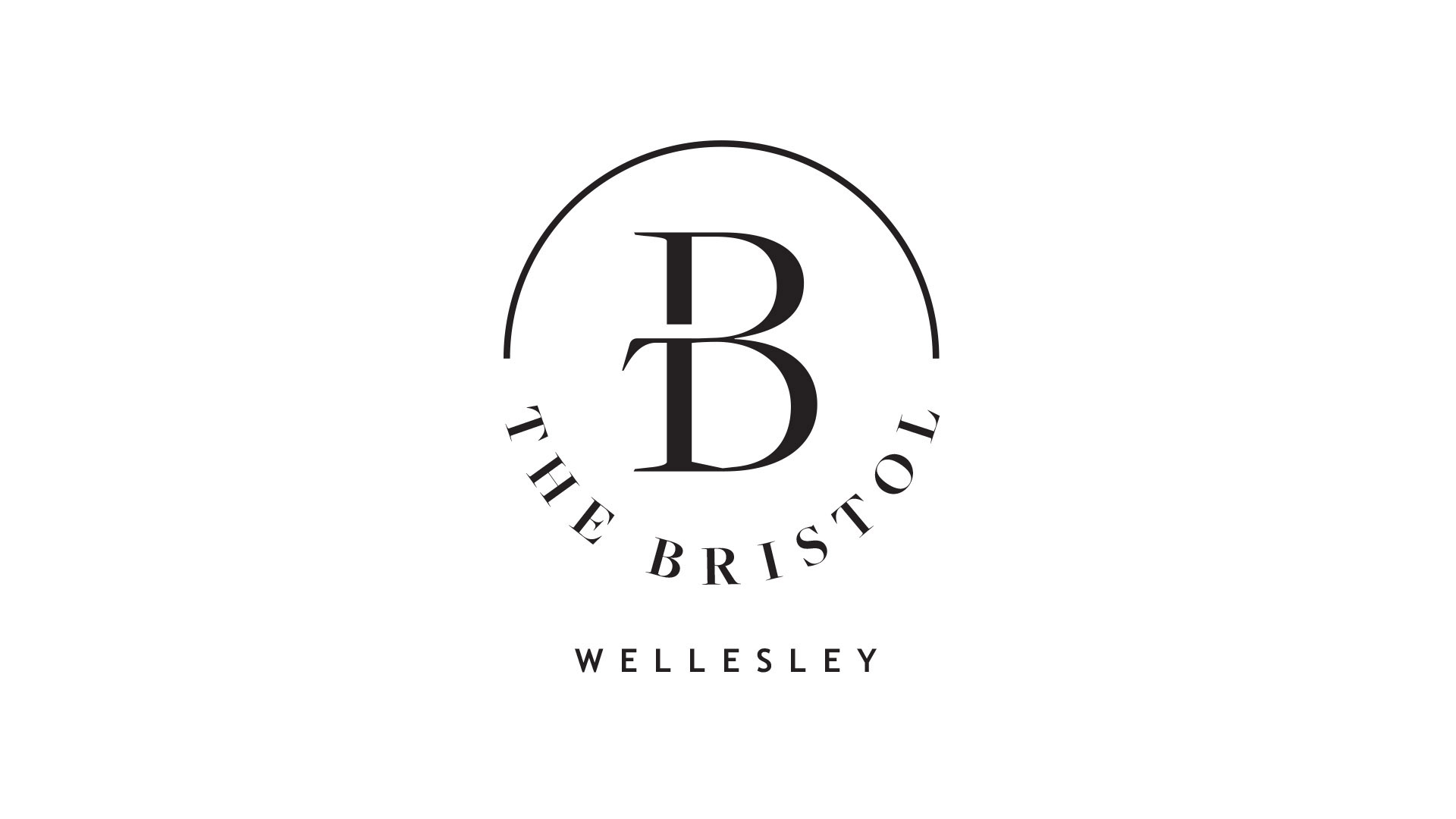 the bristol wellesley logo black on white background