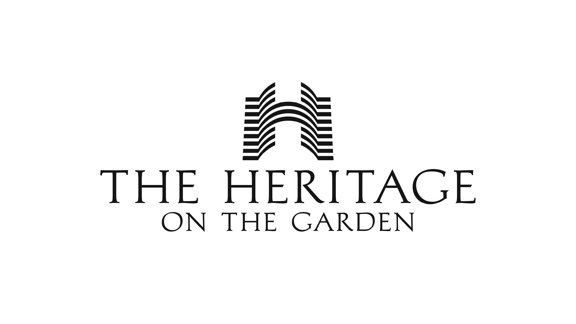the heritage on the garden logo black on white