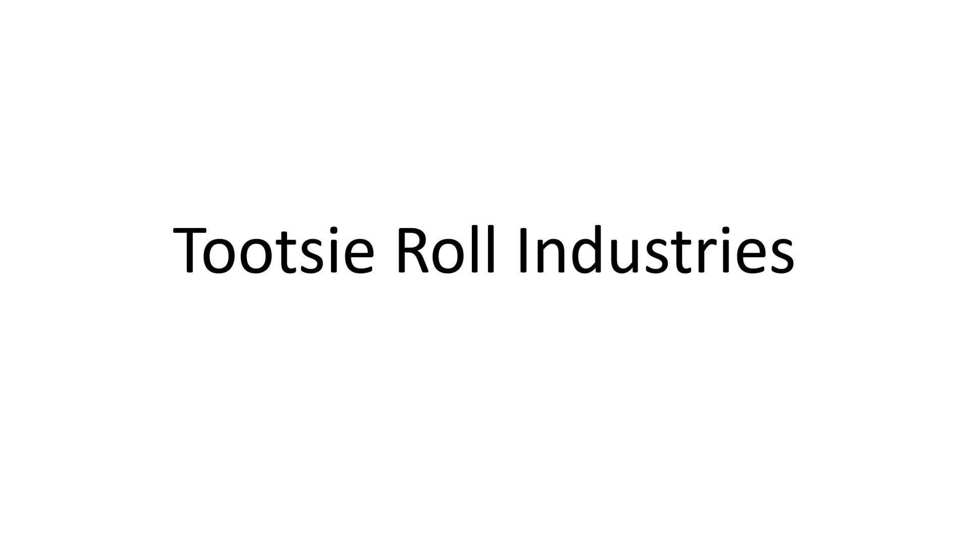 tootsie roll industries black logo on white