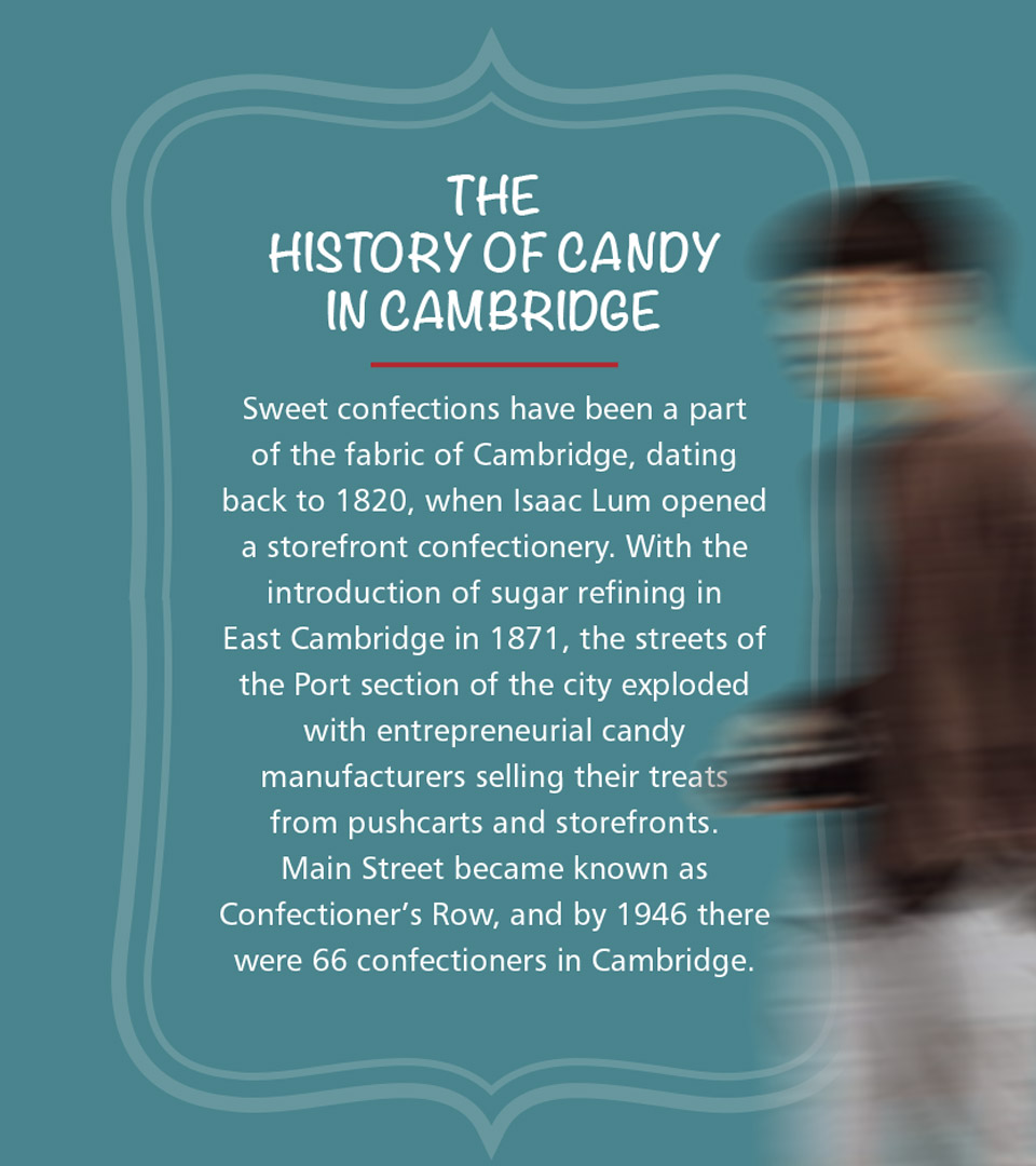 tootsie roll industries blue green panel with blurred man walking from adams design a boston graphic design studio