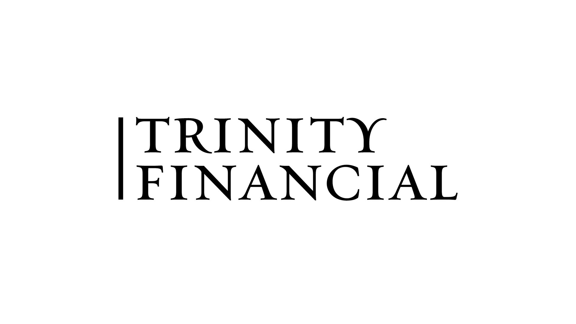 trinity financial black logo on white
