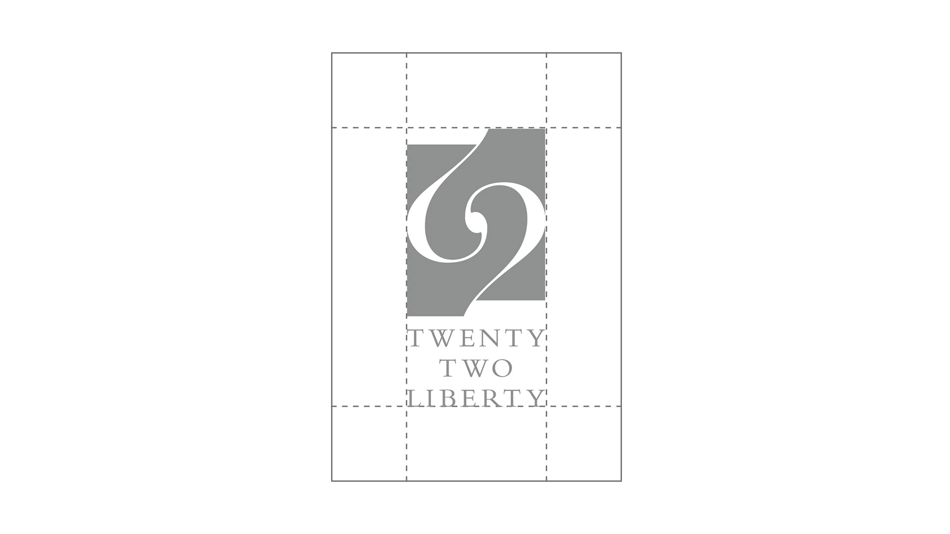 twenty two liberty gray logo with spacers