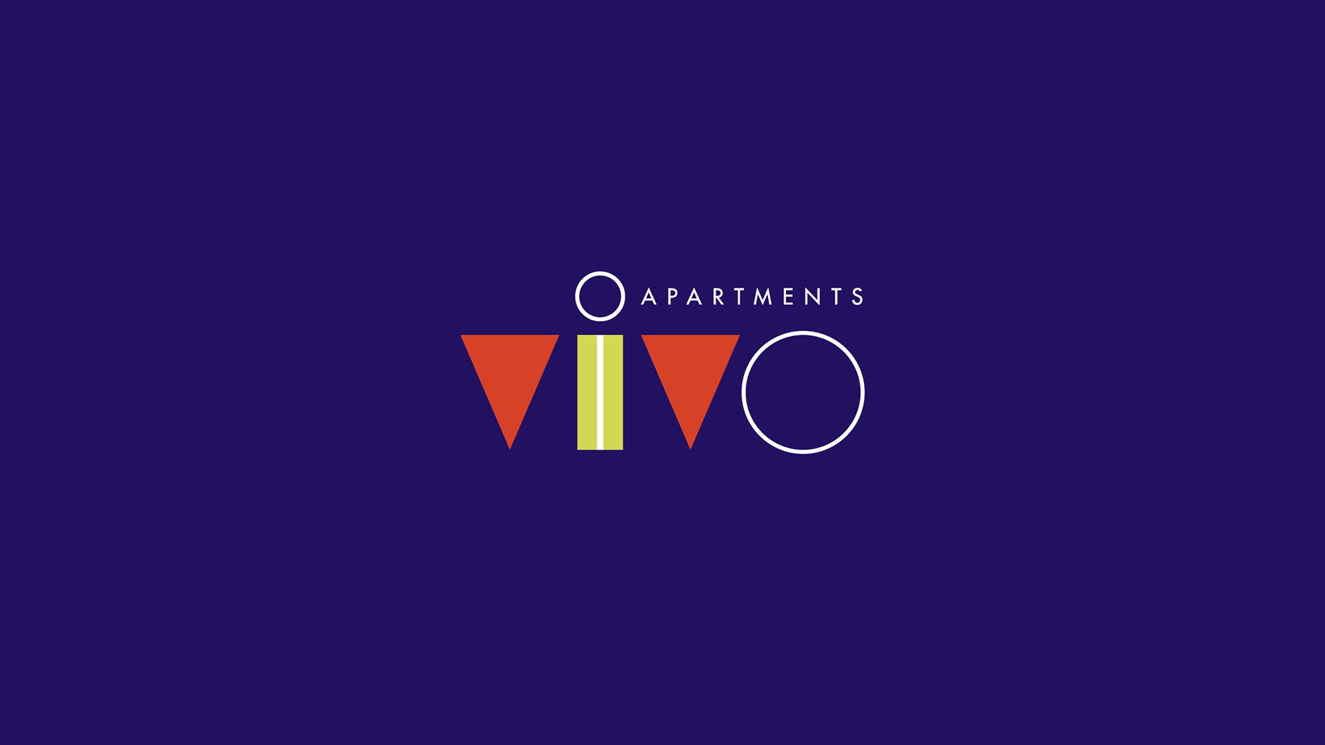 Adams Design Boston, this graphic design and branding studio branded vivo apartments, with beginning with the logo.
